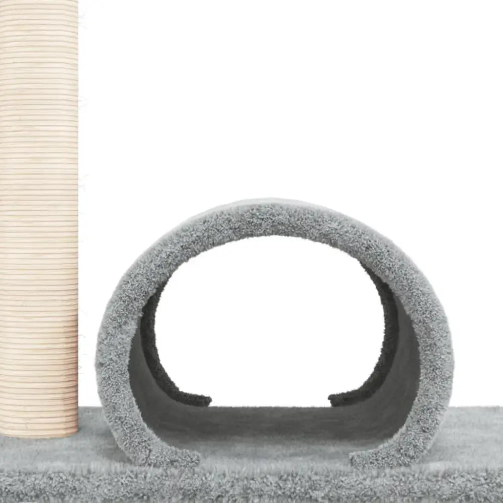 Vidaxl cat scratching post with tunnel light grey