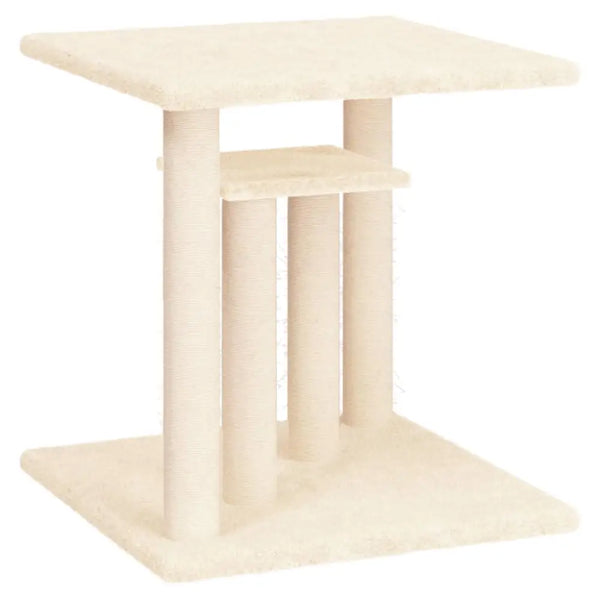 Vidaxl cat scratching posts with platforms cream 50 cm