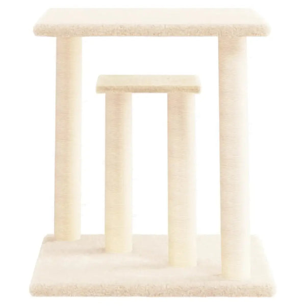 Vidaxl cat scratching posts with platforms cream 50 cm