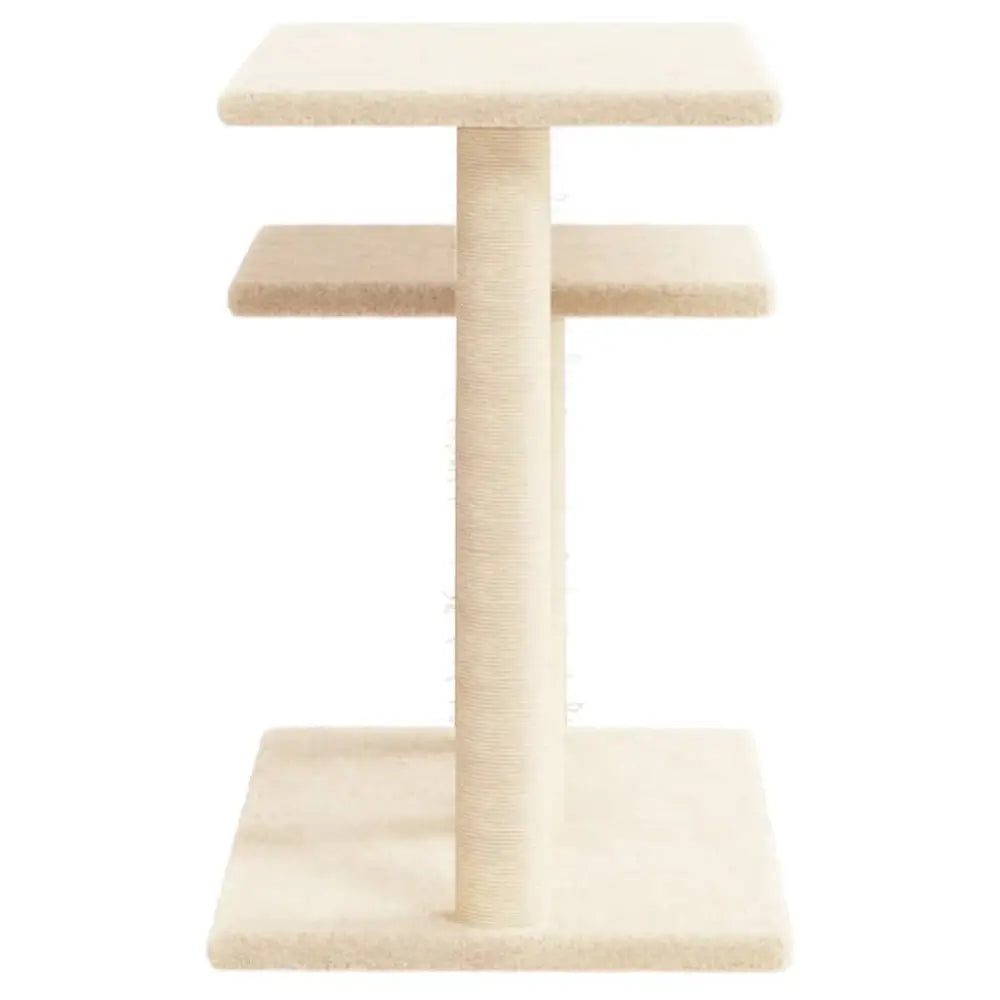 Vidaxl cat scratching posts with platforms cream 62.5 cm