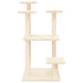 Vidaxl cat scratching posts with platforms cream 98.5 cm