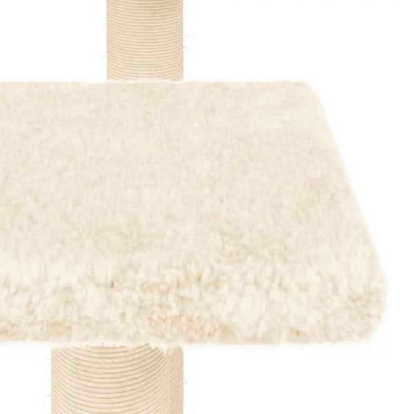 Vidaxl cat scratching posts with platforms cream 98.5 cm