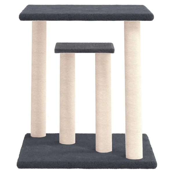 Vidaxl cat scratching posts with platforms dark grey 50 cm