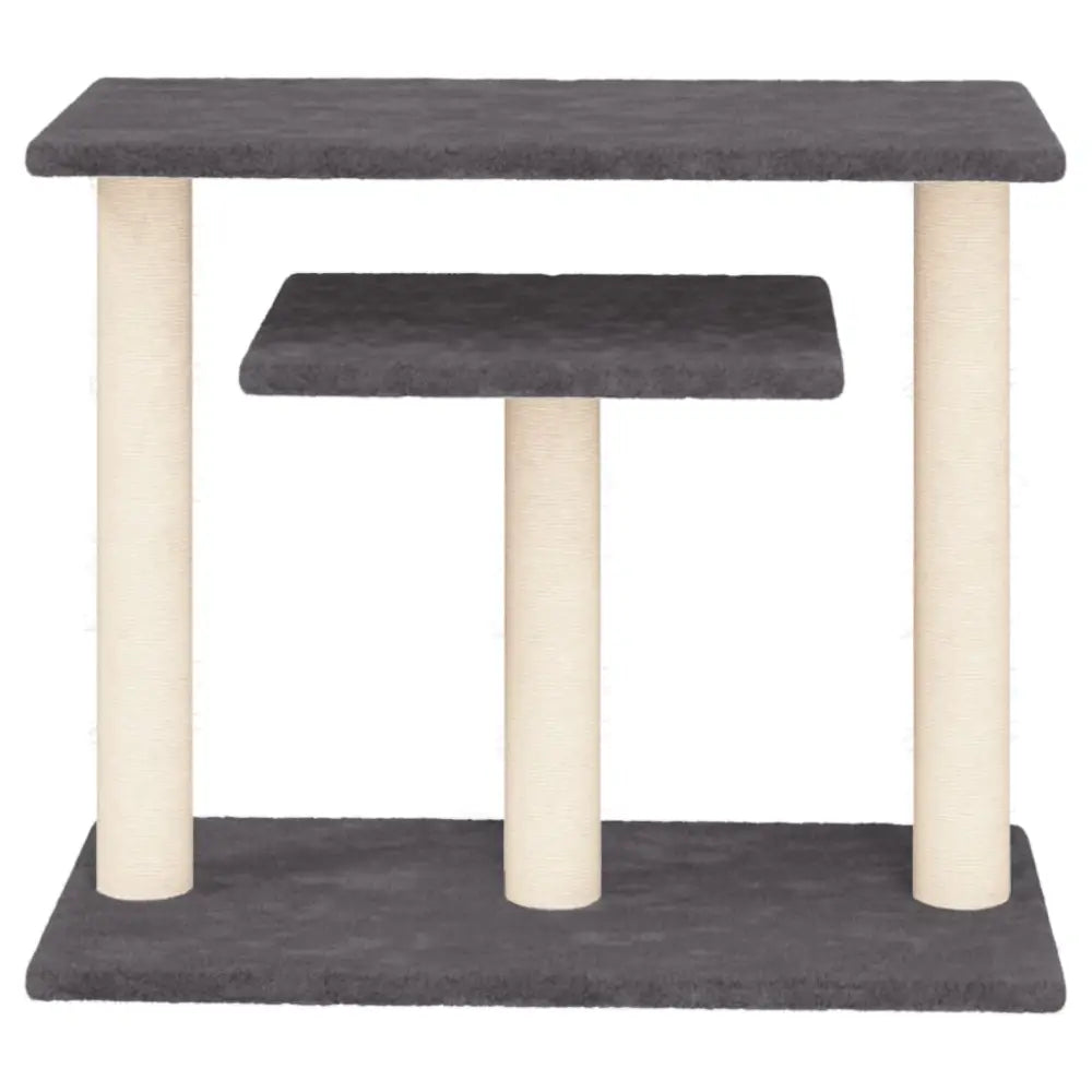 Vidaxl cat scratching posts with platforms dark grey 62.5