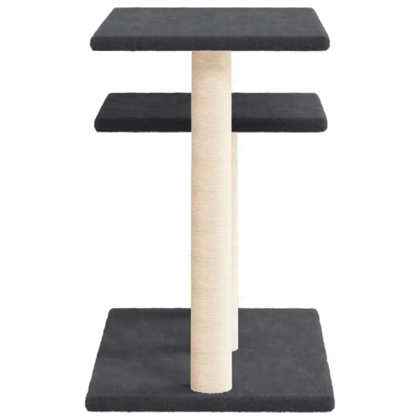 Vidaxl cat scratching posts with platforms dark grey 62.5