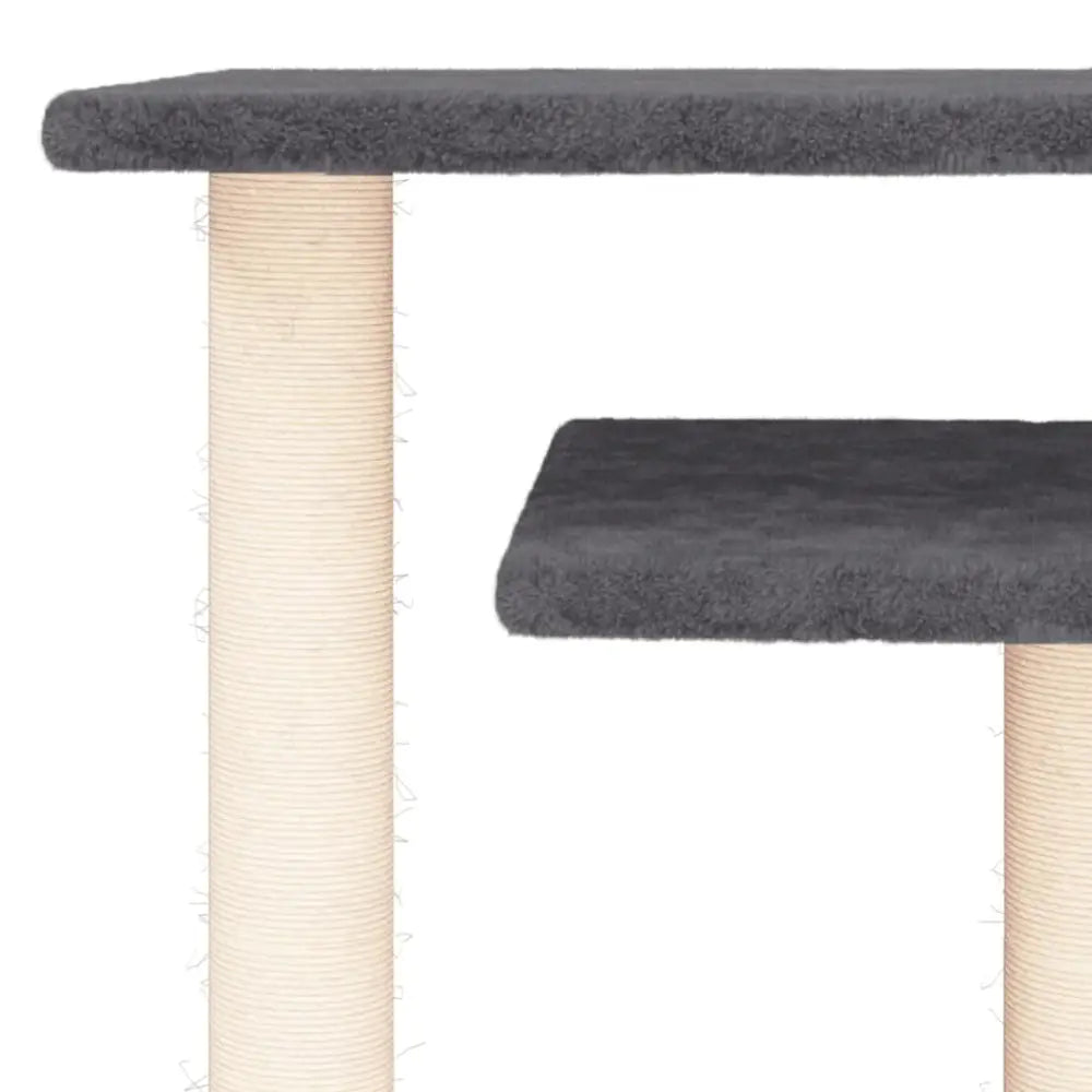 Vidaxl cat scratching posts with platforms dark grey 62.5