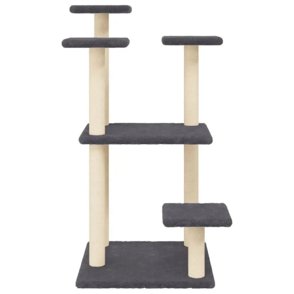 Vidaxl cat scratching posts with platforms dark grey 98.5