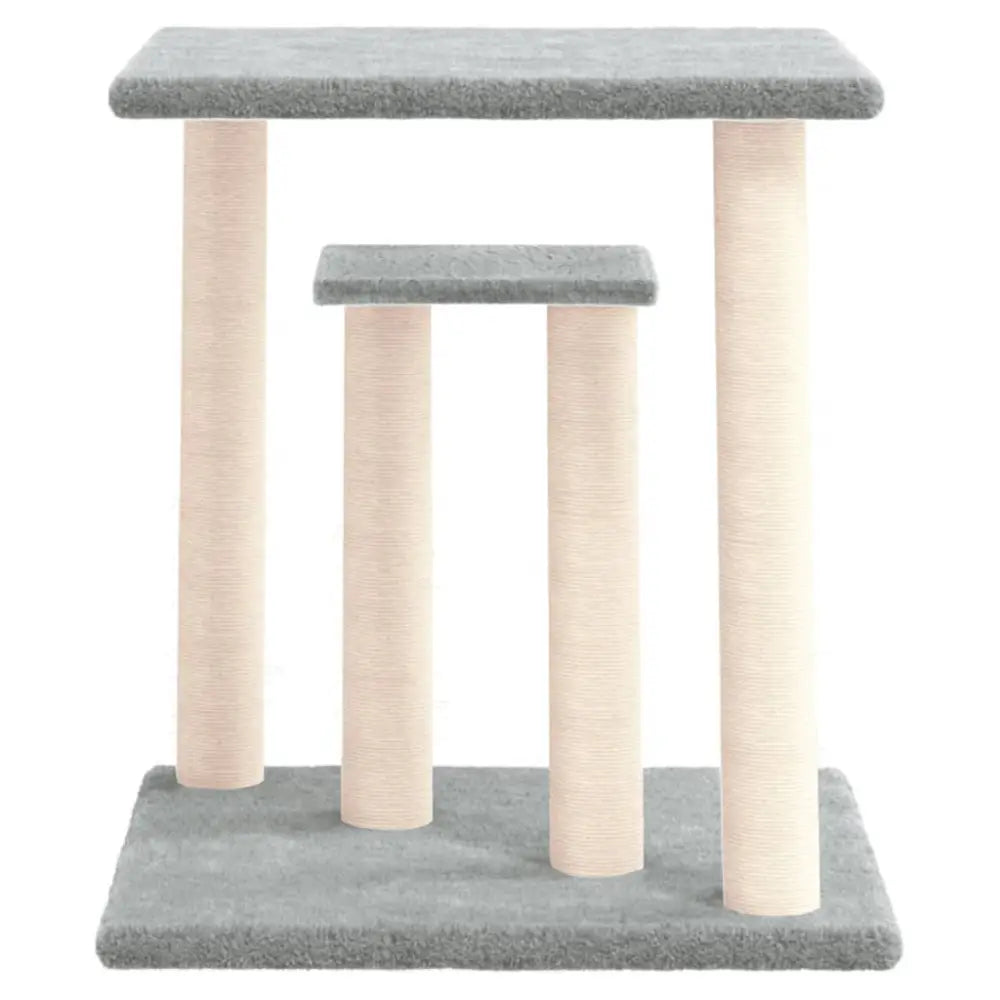 Vidaxl cat scratching posts with platforms light grey 50 cm