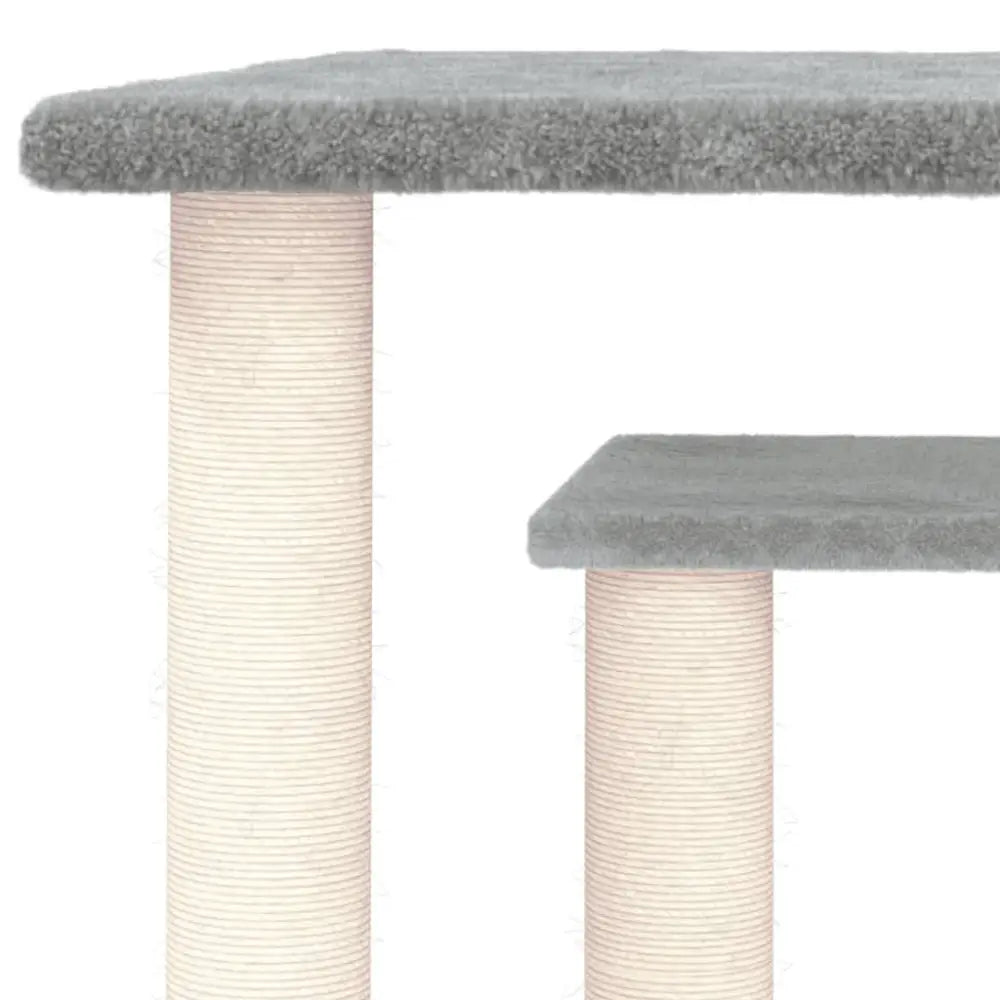 Vidaxl cat scratching posts with platforms light grey 50 cm