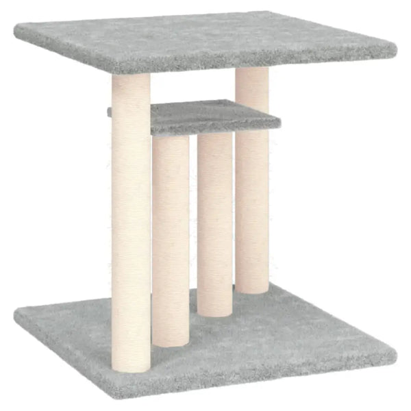 Vidaxl cat scratching posts with platforms light grey 50 cm