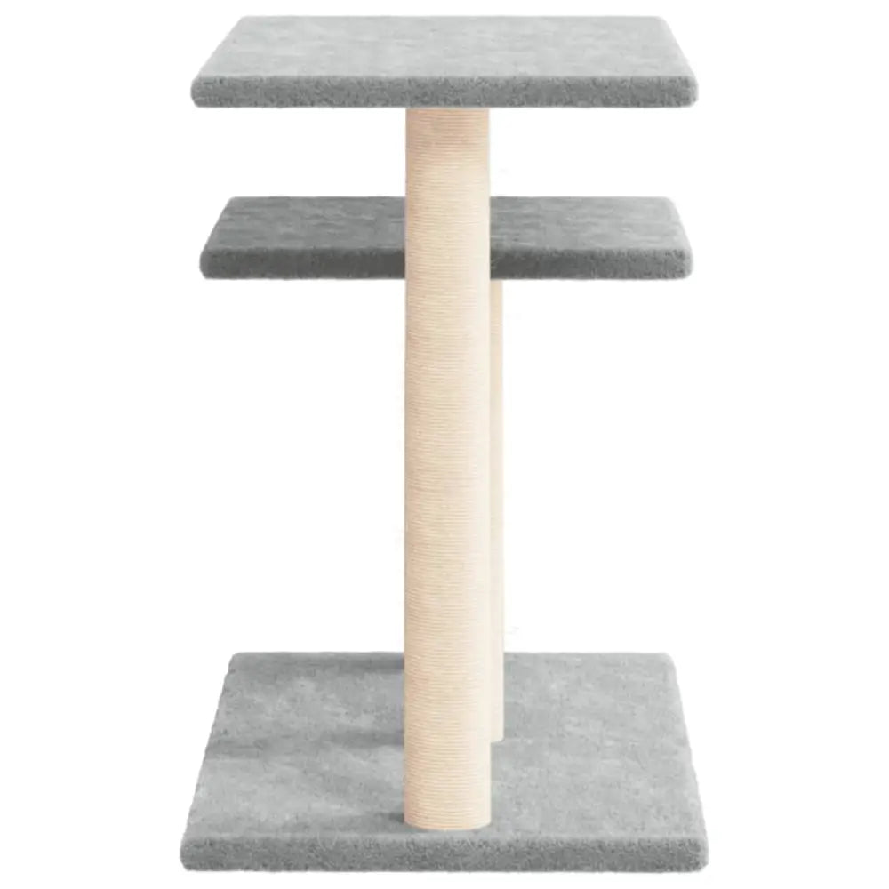 Vidaxl cat scratching posts with platforms light grey 62.5