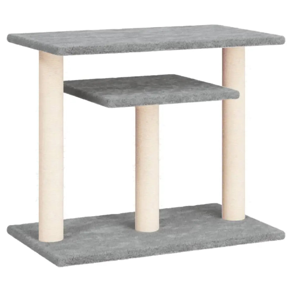 Vidaxl cat scratching posts with platforms light grey 62.5