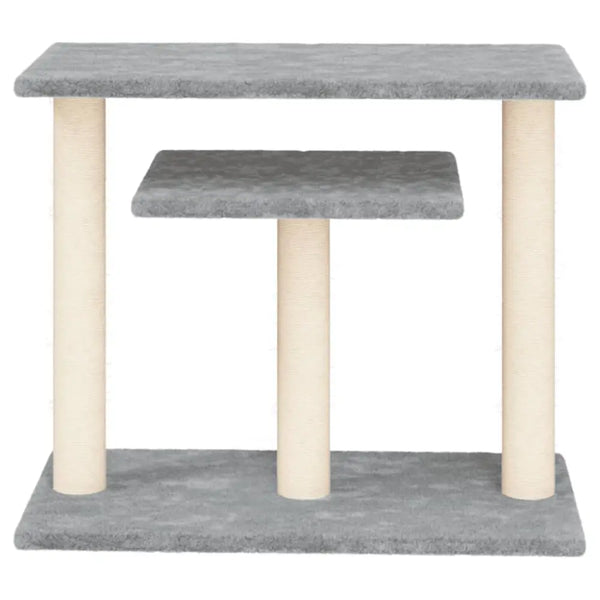 Vidaxl cat scratching posts with platforms light grey 62.5