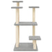 Vidaxl cat scratching posts with platforms light grey 98.5