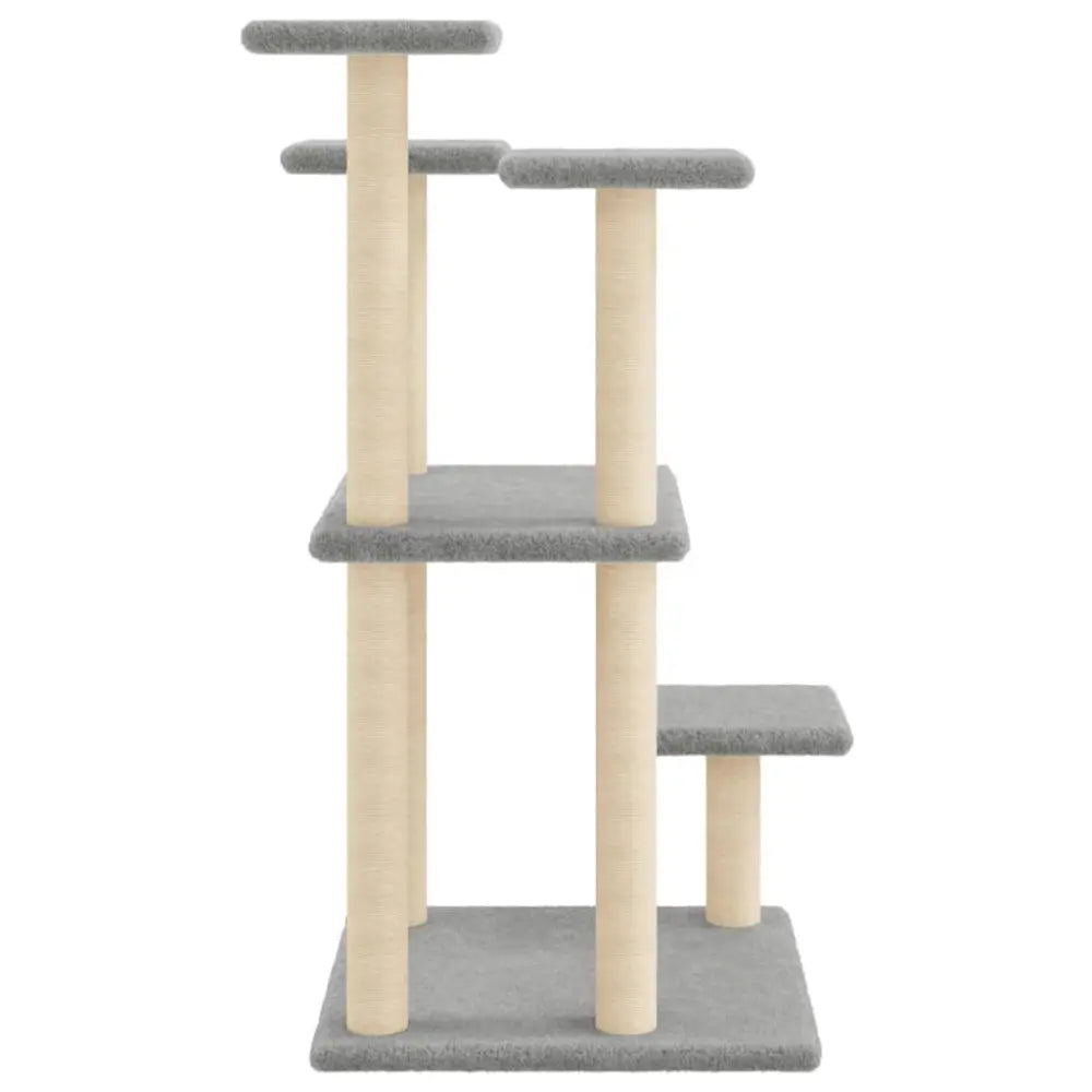 Vidaxl cat scratching posts with platforms light grey 98.5