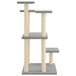 Vidaxl cat scratching posts with platforms light grey 98.5