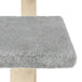 Vidaxl cat scratching posts with platforms light grey 98.5