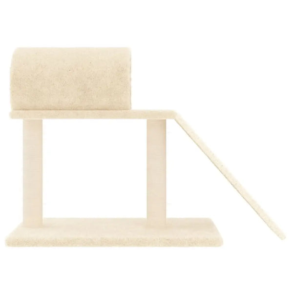 Vidaxl cat scratching posts with tunnel and ladder cream