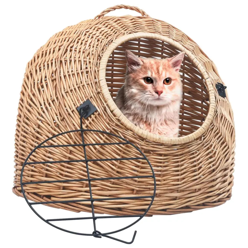 Vidaxl cat transporter 50x42x40 cm natural willow - Brown