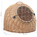 Vidaxl cat transporter 50x42x40 cm natural willow - Brown