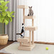 Vidaxl cat tree 45.5x49x103 cm solid wood pine - Brown