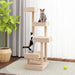 Vidaxl cat tree 45.5x49x103 cm solid wood pine - Brown