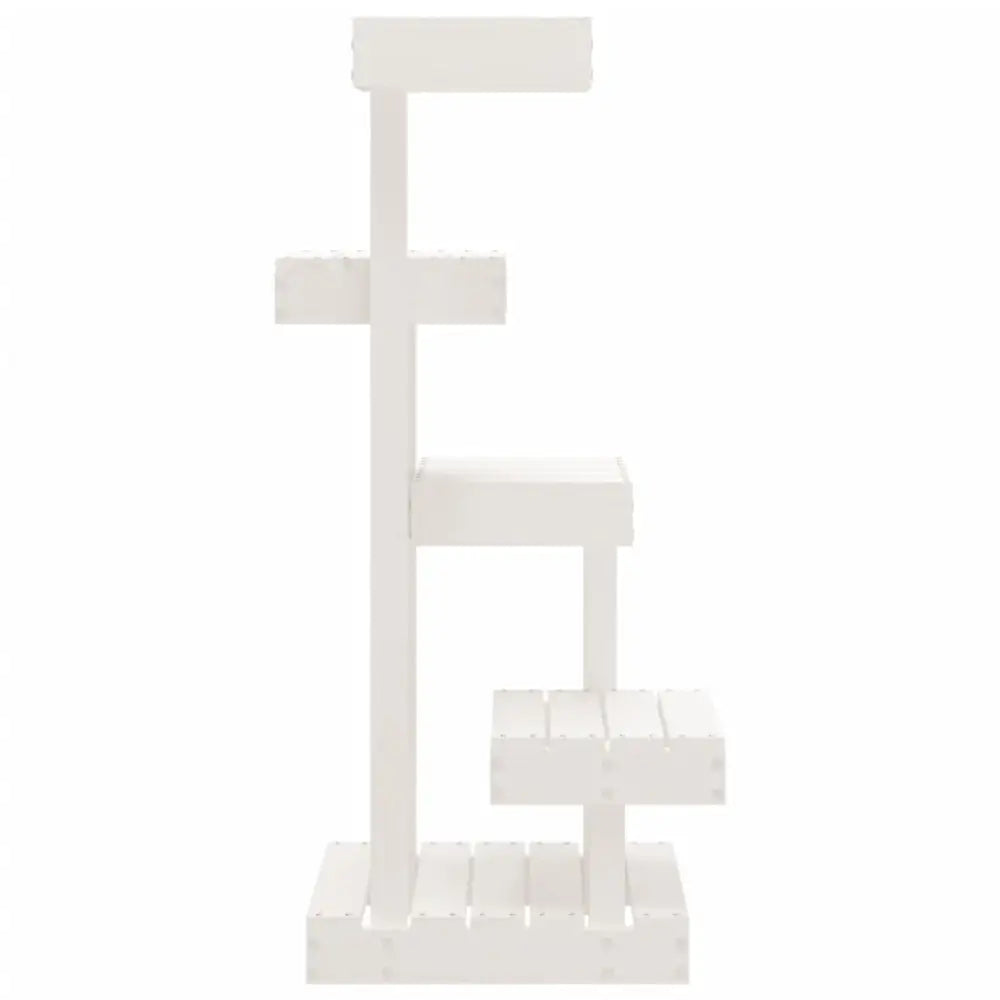 Vidaxl cat tree white 45.5x49x103 cm solid wood pine - White