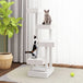 Vidaxl cat tree white 45.5x49x103 cm solid wood pine - White