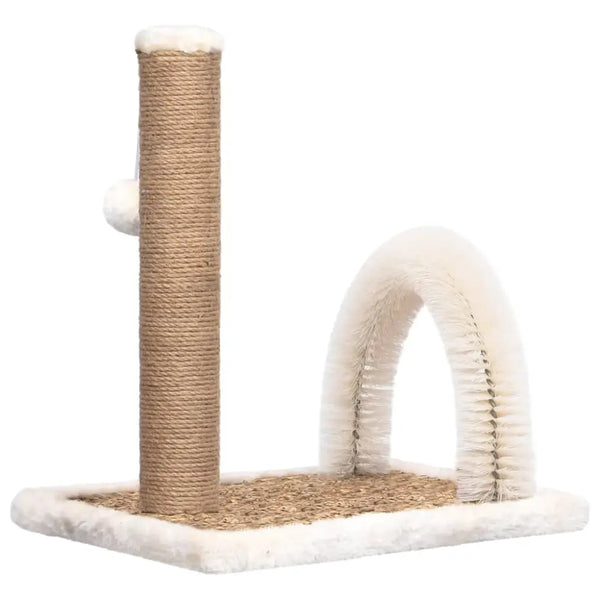 Vidaxl cat tree with arch grooming brush and scratch post