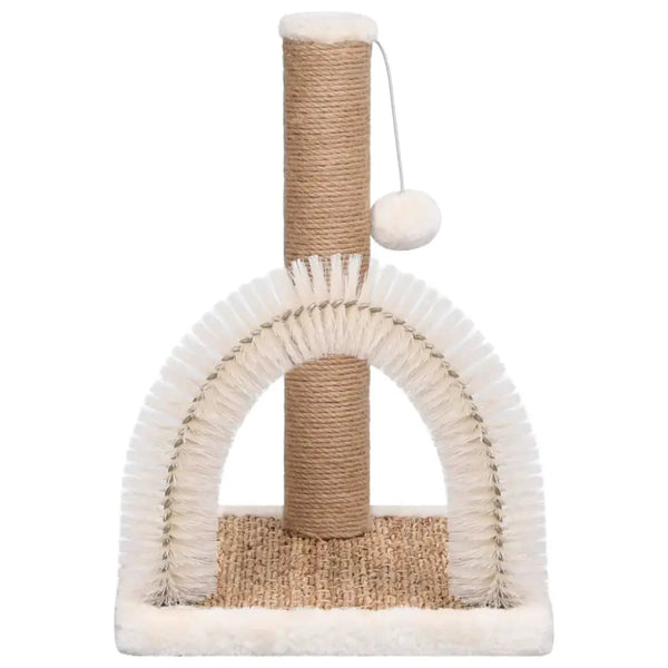 Vidaxl cat tree with arch grooming brush and scratch post