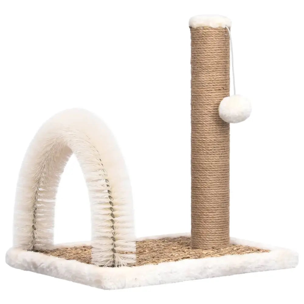 Vidaxl cat tree with arch grooming brush and scratch post