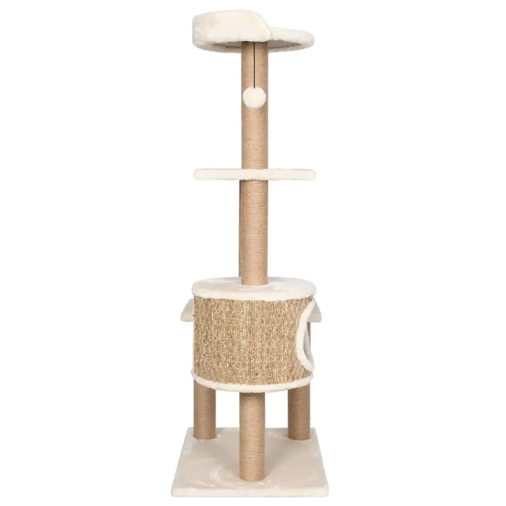 Vidaxl cat tree with scratching post 123cm seagrass - Beige