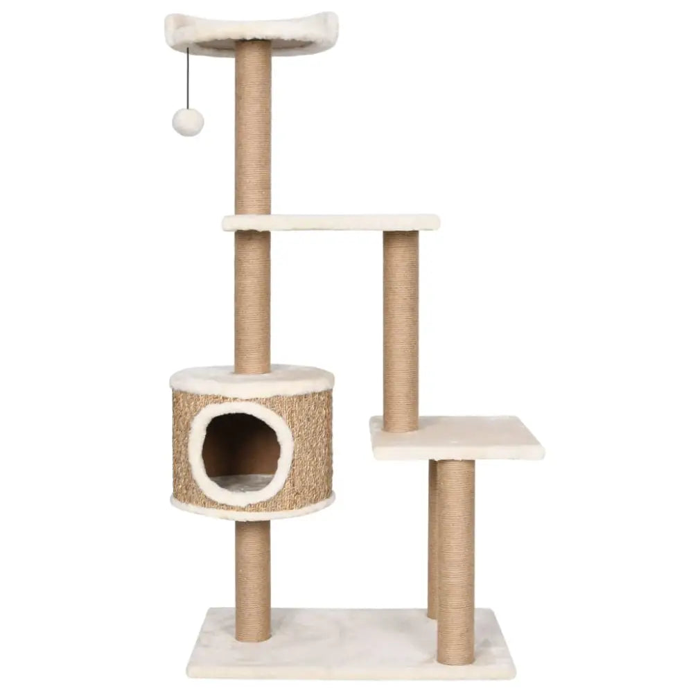 Vidaxl cat tree with scratching post 123cm seagrass - Beige