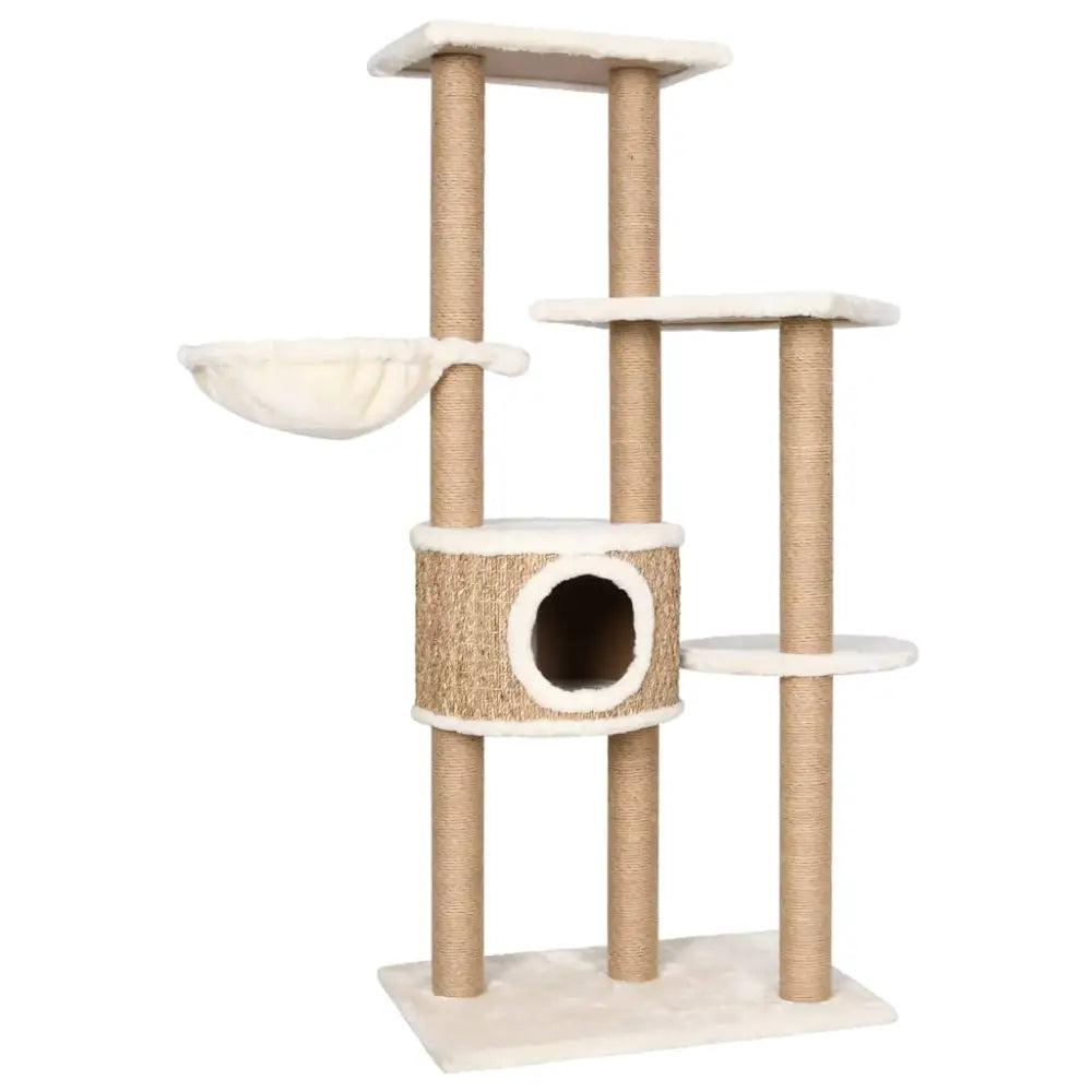 Vidaxl cat tree with scratching post 126cm seagrass - Beige