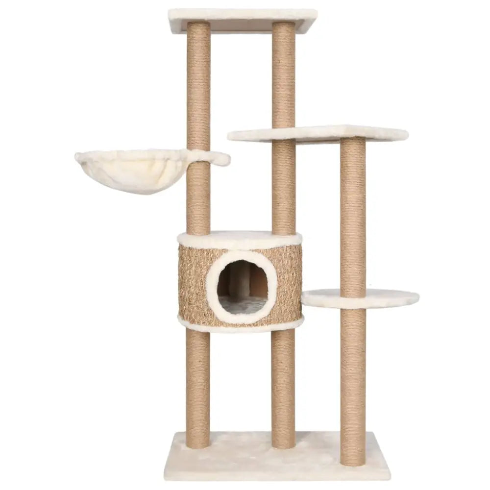 Vidaxl cat tree with scratching post 126cm seagrass - Beige