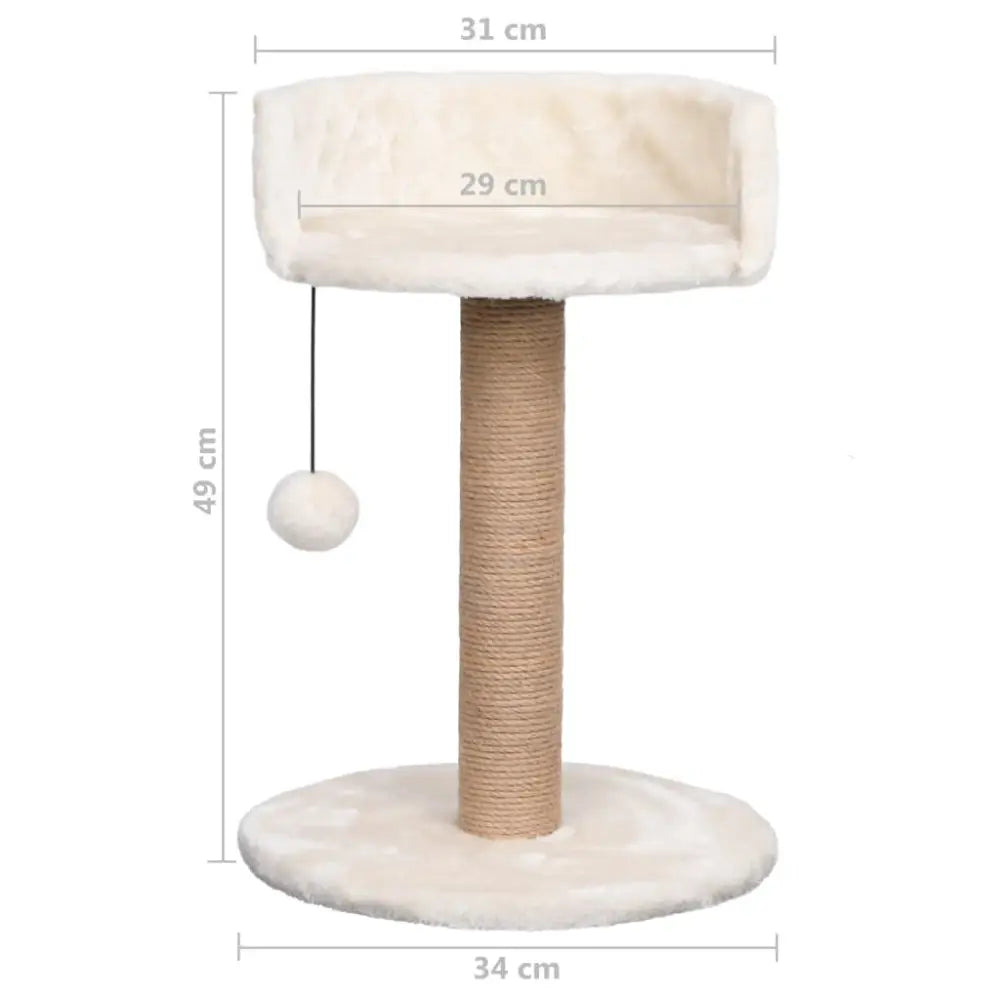 Vidaxl cat tree with scratching post 49 cm seagrass - Beige