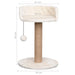 Vidaxl cat tree with scratching post 49 cm seagrass - Beige