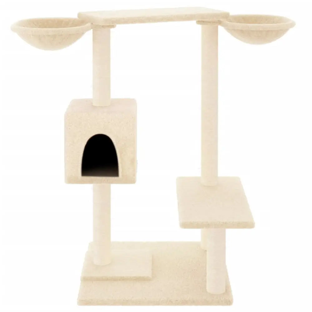 Vidaxl cat tree with scratching posts cream 82 cm - Cream