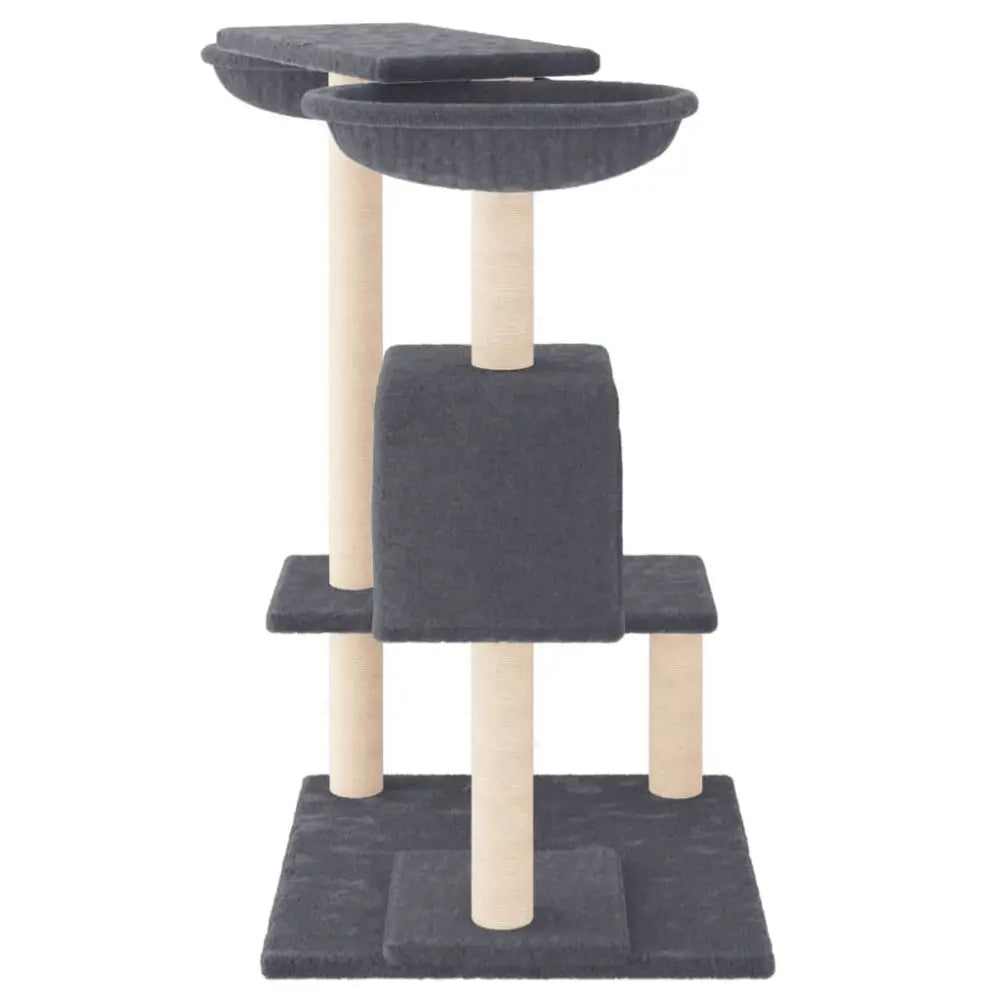 Vidaxl cat tree with scratching posts dark grey 82 cm - Grey