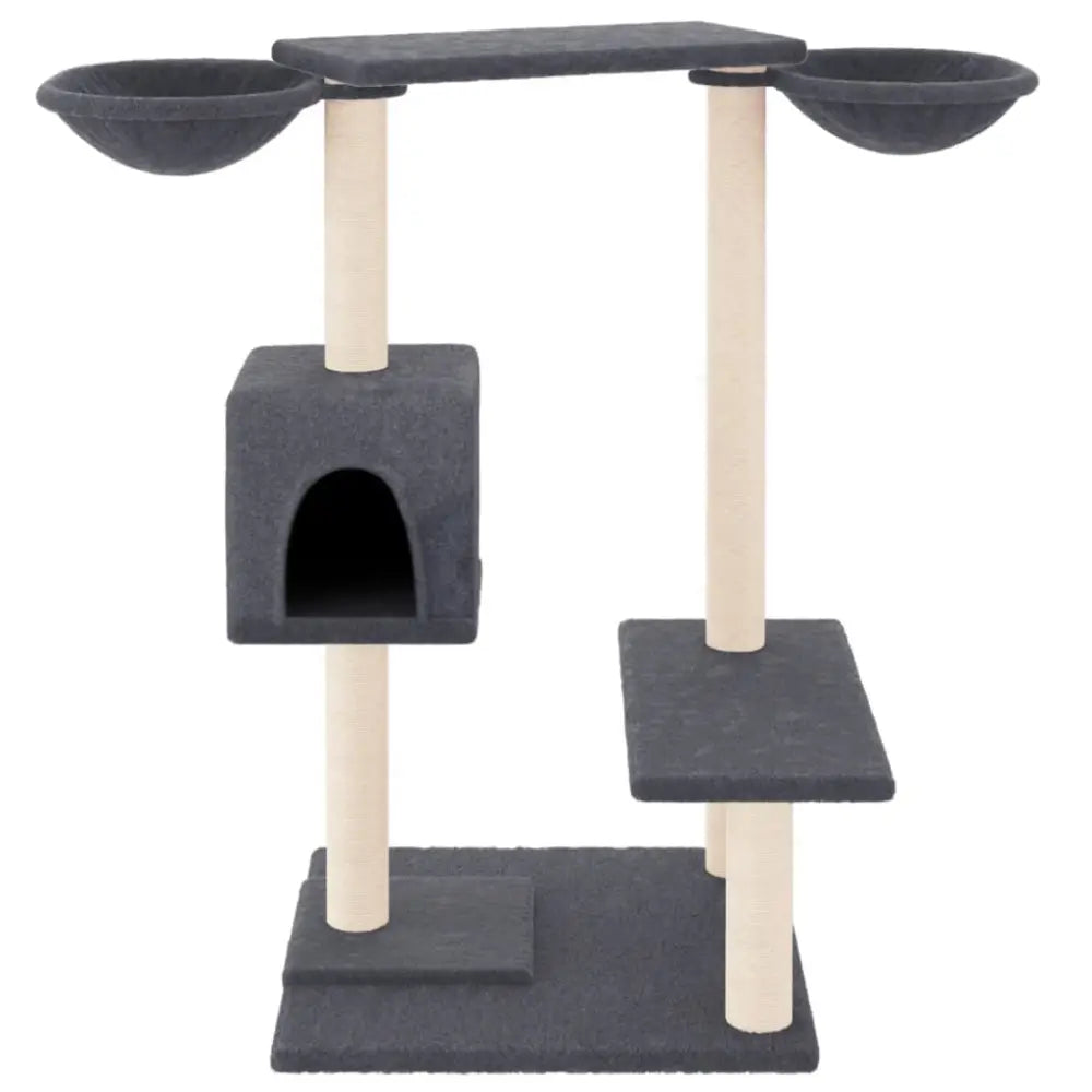 Vidaxl cat tree with scratching posts dark grey 82 cm - Grey