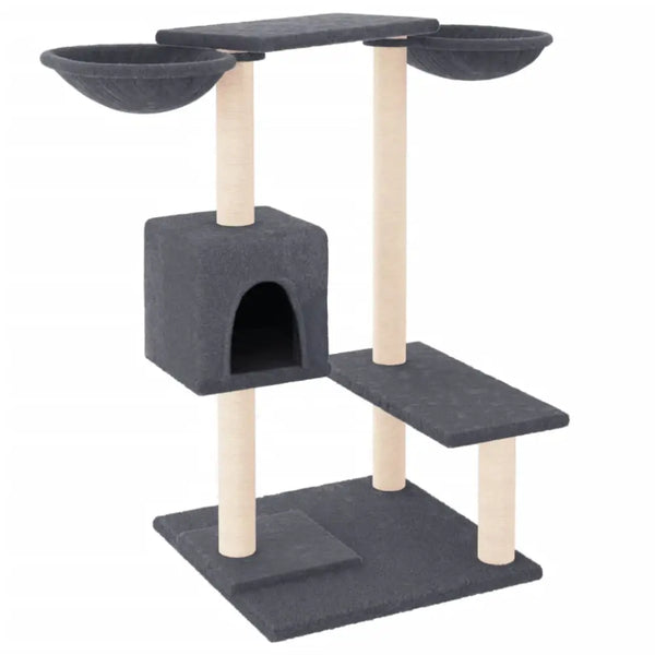 Vidaxl cat tree with scratching posts dark grey 82 cm - Grey