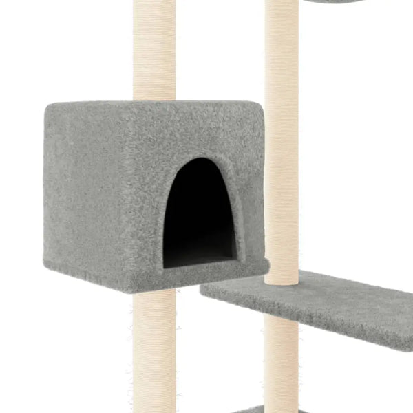 Vidaxl cat tree with scratching posts light grey 82 cm