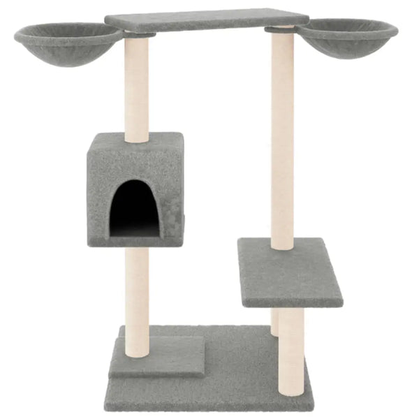 Vidaxl cat tree with scratching posts light grey 82 cm