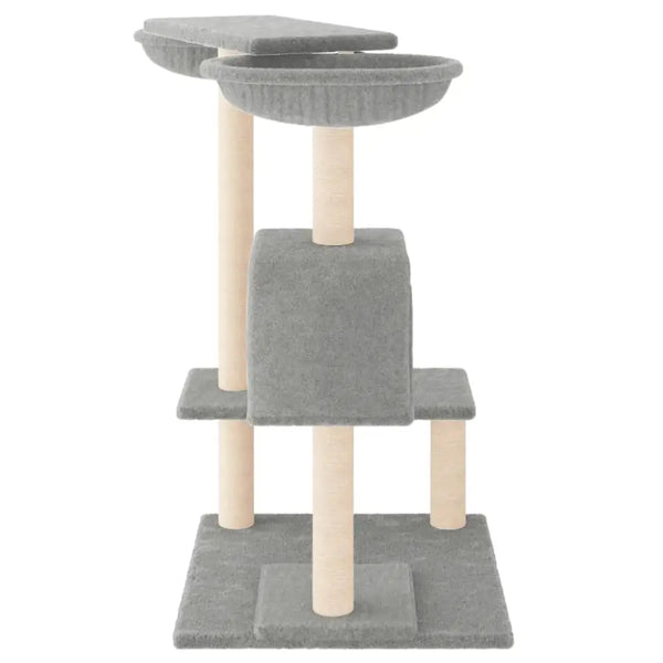 Vidaxl cat tree with scratching posts light grey 82 cm