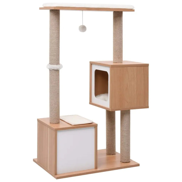 Vidaxl cat tree with sisal scratching mat 104 cm - Brown