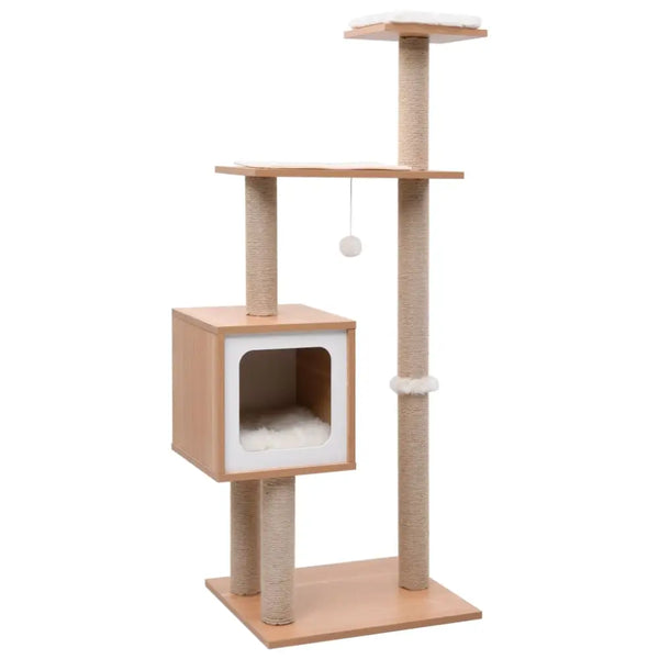 Vidaxl cat tree with sisal scratching mat 123 cm - Brown