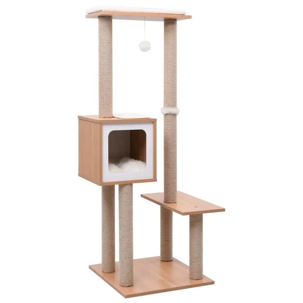 Vidaxl cat tree with sisal scratching mat 129 cm - Brown