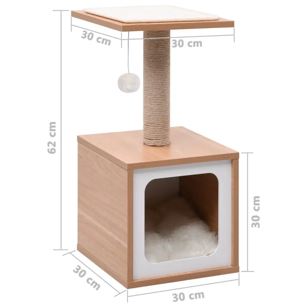 Vidaxl cat tree with sisal scratching mat 62 cm - Brown