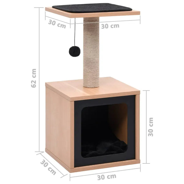 Vidaxl cat tree with sisal scratching mat 62 cm - Brown