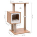 Vidaxl cat tree with sisal scratching mat 82 cm - Brown